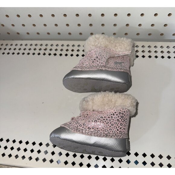 Sorel Caribootie II Girls Baby Infant Winter Crib Booties Size 3 (6-12 Months) - Picture 6 of 8